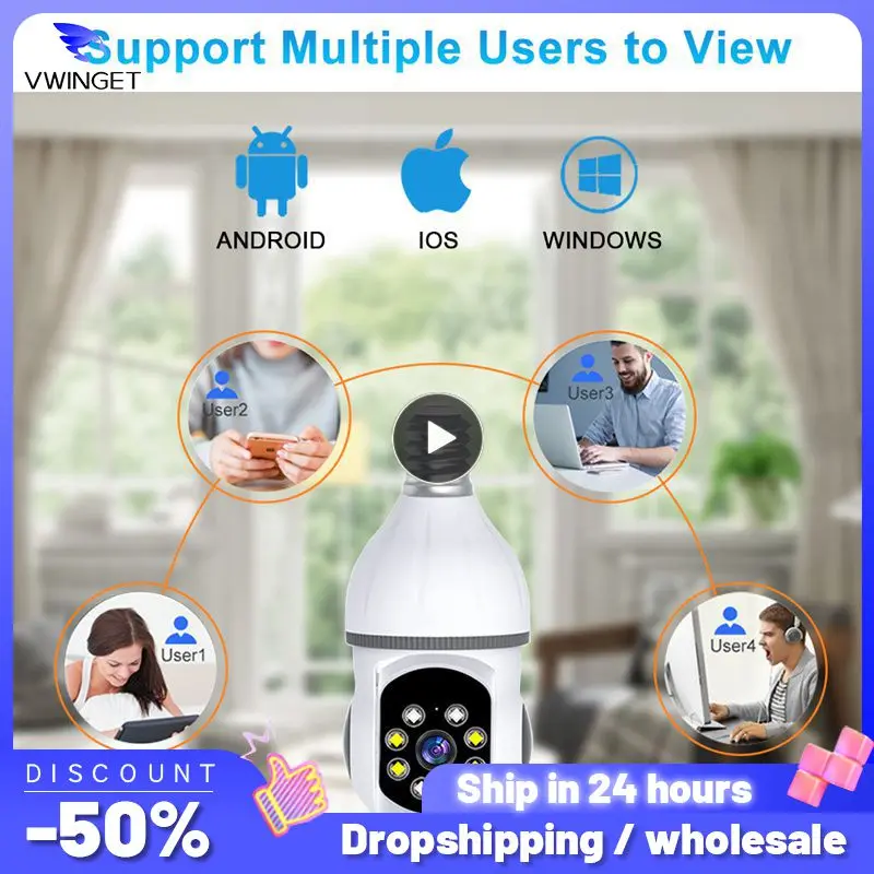 

1~6PCS N-eye3C Indoor Bulb 5GHz WiFi 8MP Smart Home Surveillance Camera 4X Zoom with Motion Detection Alarm Night Vision Two-way