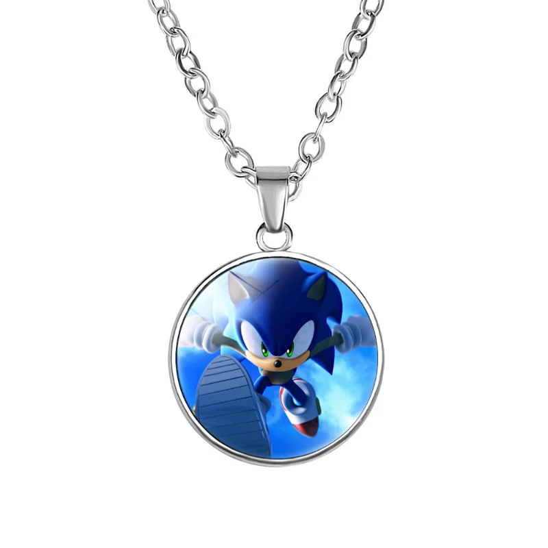 

New Cartoon Necklace Sonic The Hedgehog Game Peripheral Accessories High-value Creative Fashion Trend All-match Sweater Chain