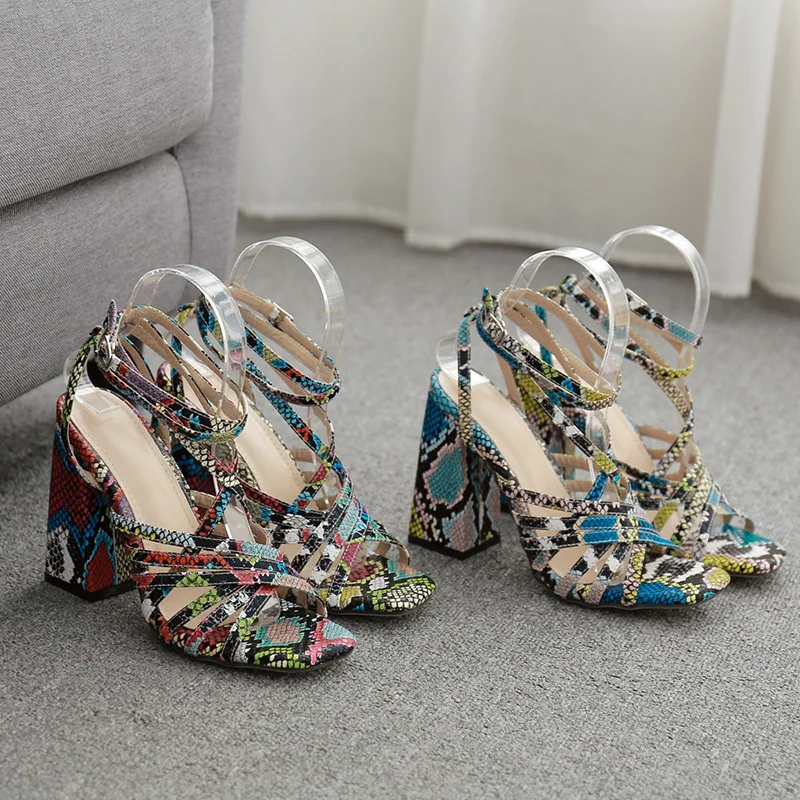 

2022 Fashion Women's Shoes Open Toe PVC Sheer Heel Wedge Heel Pumps Sandals Summes Cross Strap Heels