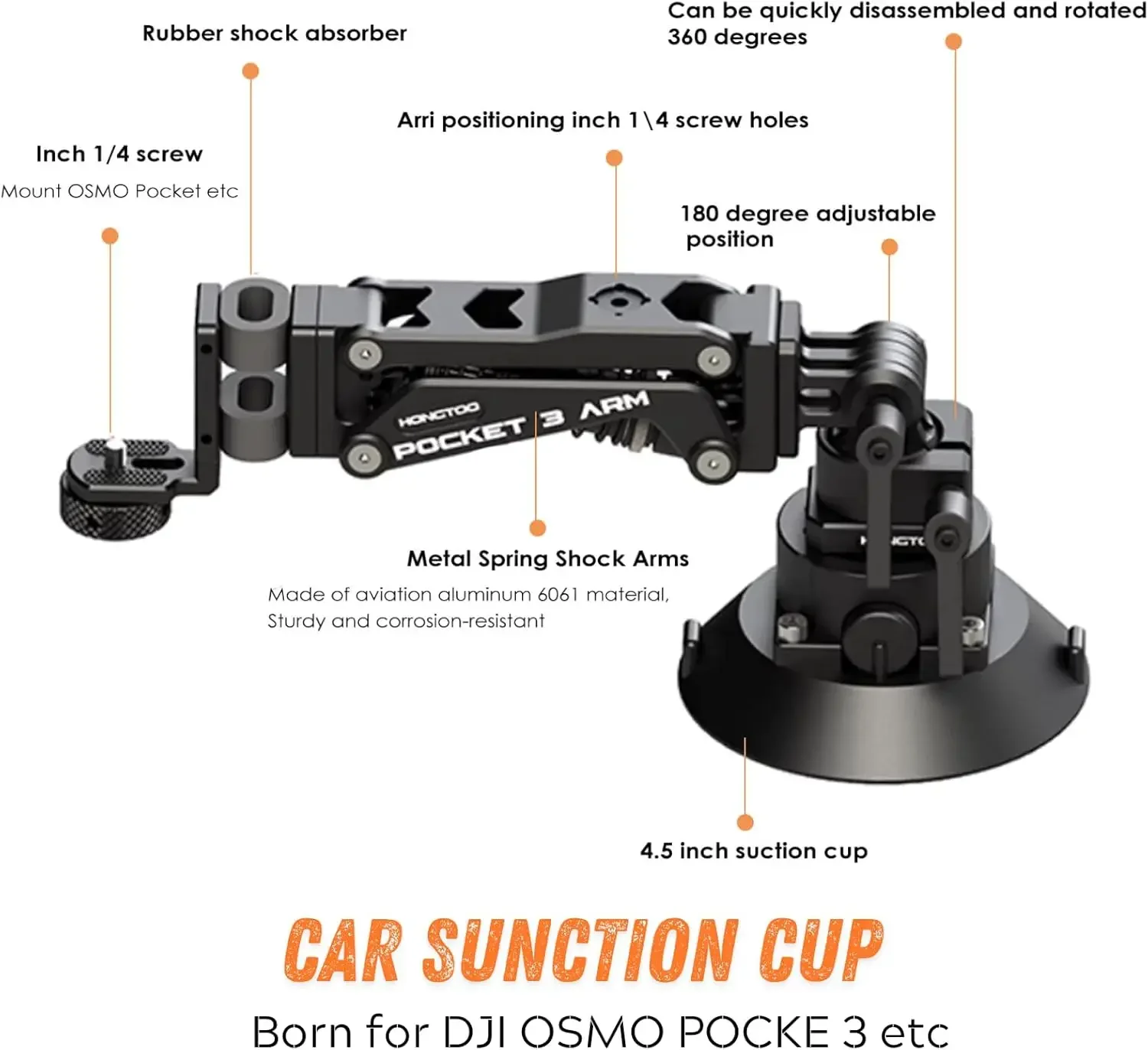 Автомобильный амортизатор на присоске HONGTOO PK02 Osmo Pocket 3