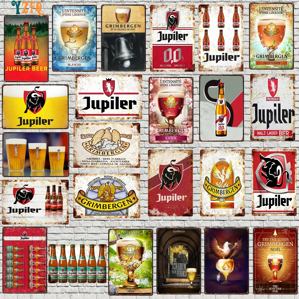 

Belgian Beer Metal Tin signs Plaque Metal Vintage Wall Bar Home Art Retro Craft Cinema Decor