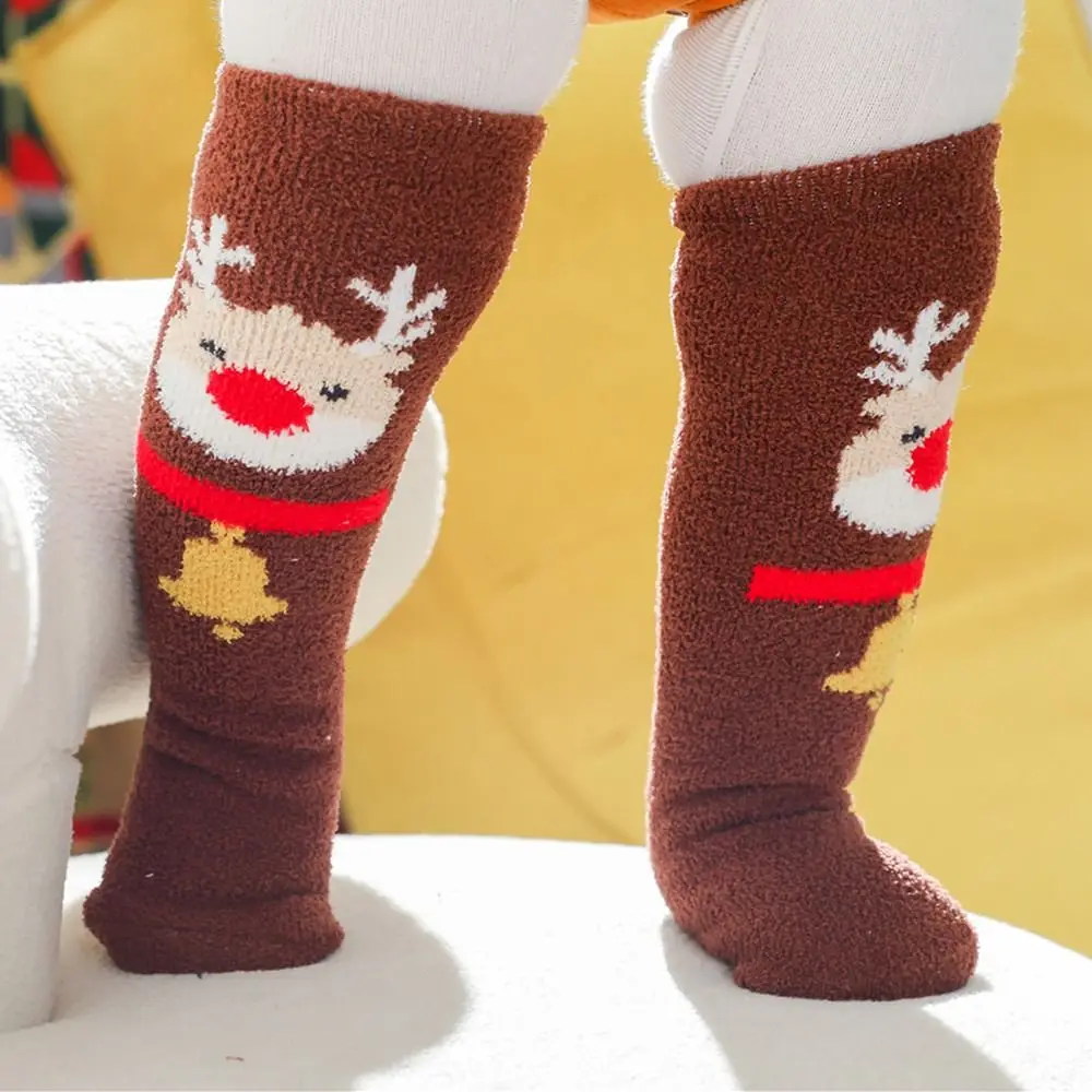 

Cute Thick Adult Breathable Elk Toddler Santa Claus Baby Hosiery Baby Stockings Long Tube Socks Christmas Socks