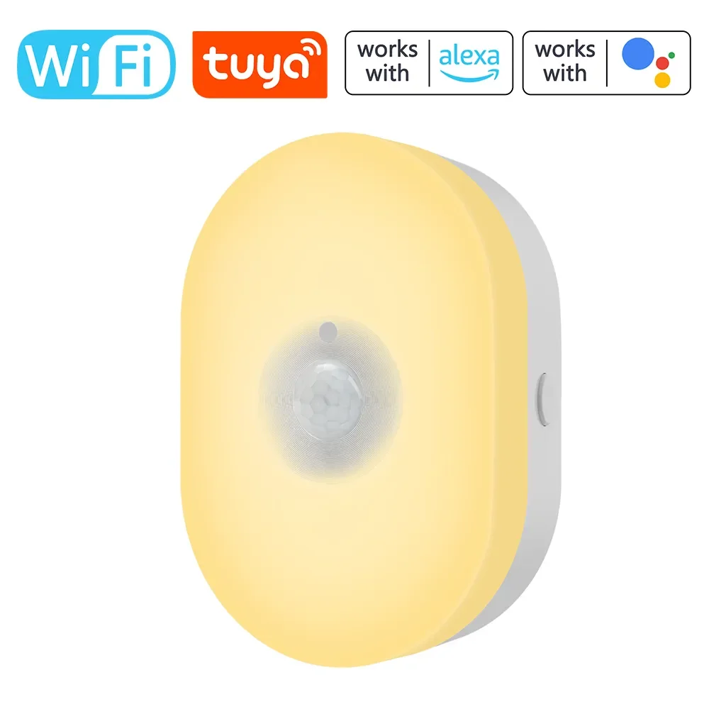 

NEW2023 WiFi inteligentna indukcja Humanbody mała lampka nocna multi-gear ściemnianie domowa lampka nocna kolorowa lampka do s