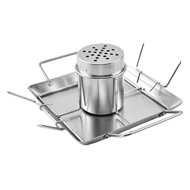 

BBQ Chicken Roaster Beer Chicken Holder Grill Rack Stainless Steel Vegetable Barbecue Pan Outdoor BBQ Accessories