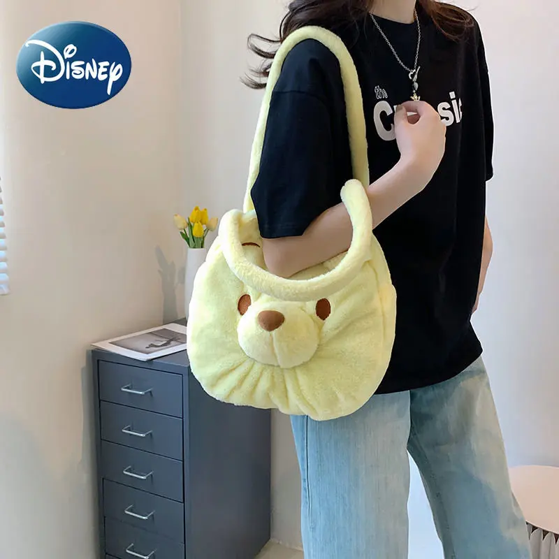 Disney Pooh Bear Crossbody Bag for Female Cute Casual Large Capacity Shoulder Bag Purses and Handbags