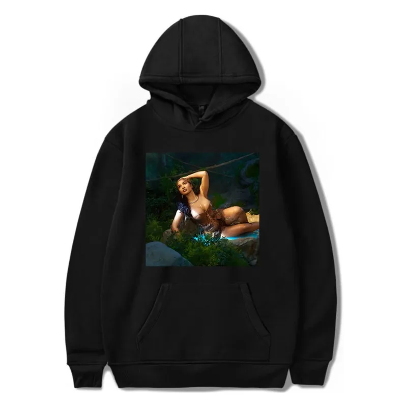 Толстовка Shenseea с длинными рукавами для женщин и мужчин повседневная новая модная