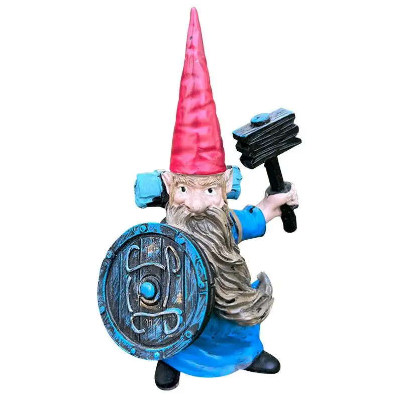 

Knight Gnomes Medieval Figurine Sculpture Ornament Waterproof Gnome Statue Decor For Yard Lawn Garden Porch