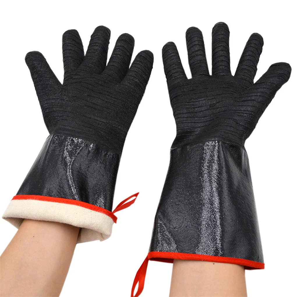 

High Heat Gloves Griller Insulated Cooking Gloves for Barbecue Grill Smoker Oven Mitt Baking Waterproof 14 17Inch Long Sleeve