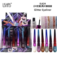 ushas 6 color glitter liquid eyeliner makeup set metallic satin color shiny eyeliner long lasting high color waterproof