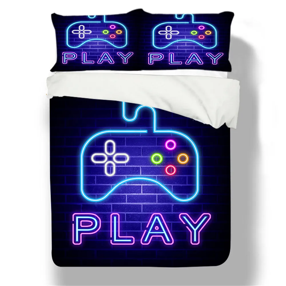 

2/3 шт. Модный черный фон домашняя одежда для кровати черный фон постельное белье Чехол для костюма 3D игровой печати домашний текстиль