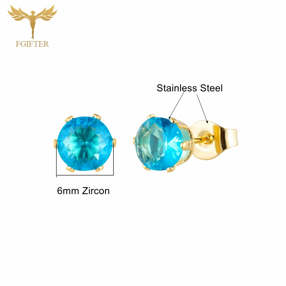 12 пар Lot Seamine Кубический оксид циркония Круглые наушники Женский костюм Золотой