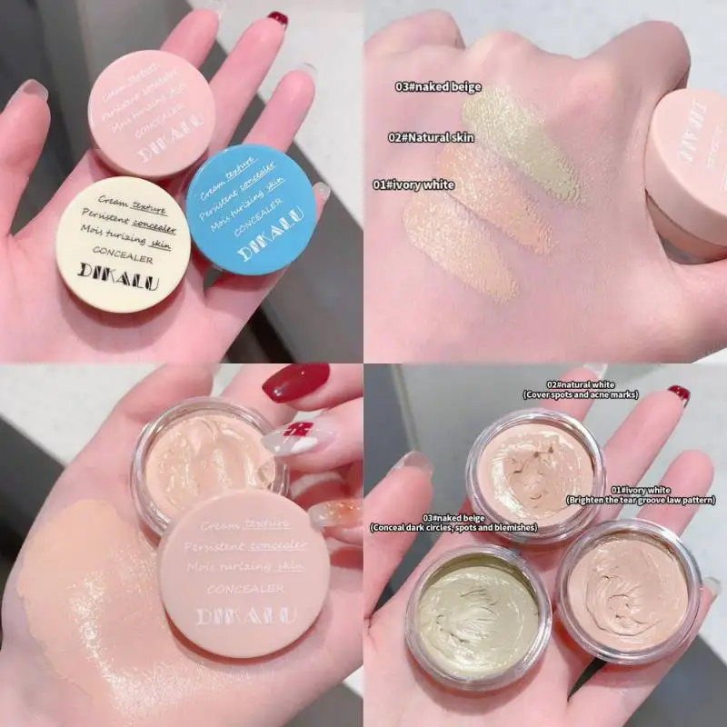

Concealer Foundation Cream Waterproof Long Lasting Dark Circles Acne Marks Cover Spots Moisturize Brightening Face Base Makeup