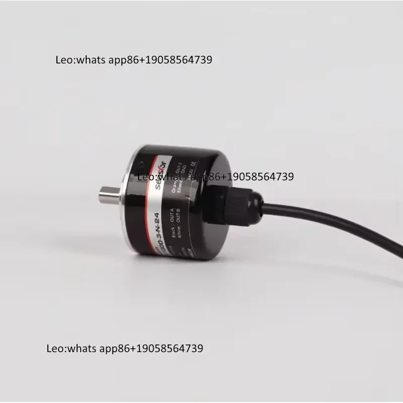 Фото Инкрементальный поворотный энкодер GLS50H 1200PPR 5V с драйвером линейного выхода ABZ, 3-фазный сигнал, цельный вал, внешний диаметр 50 мм, диаметр штока 8 мм, пыле- и маслозащищенный №3