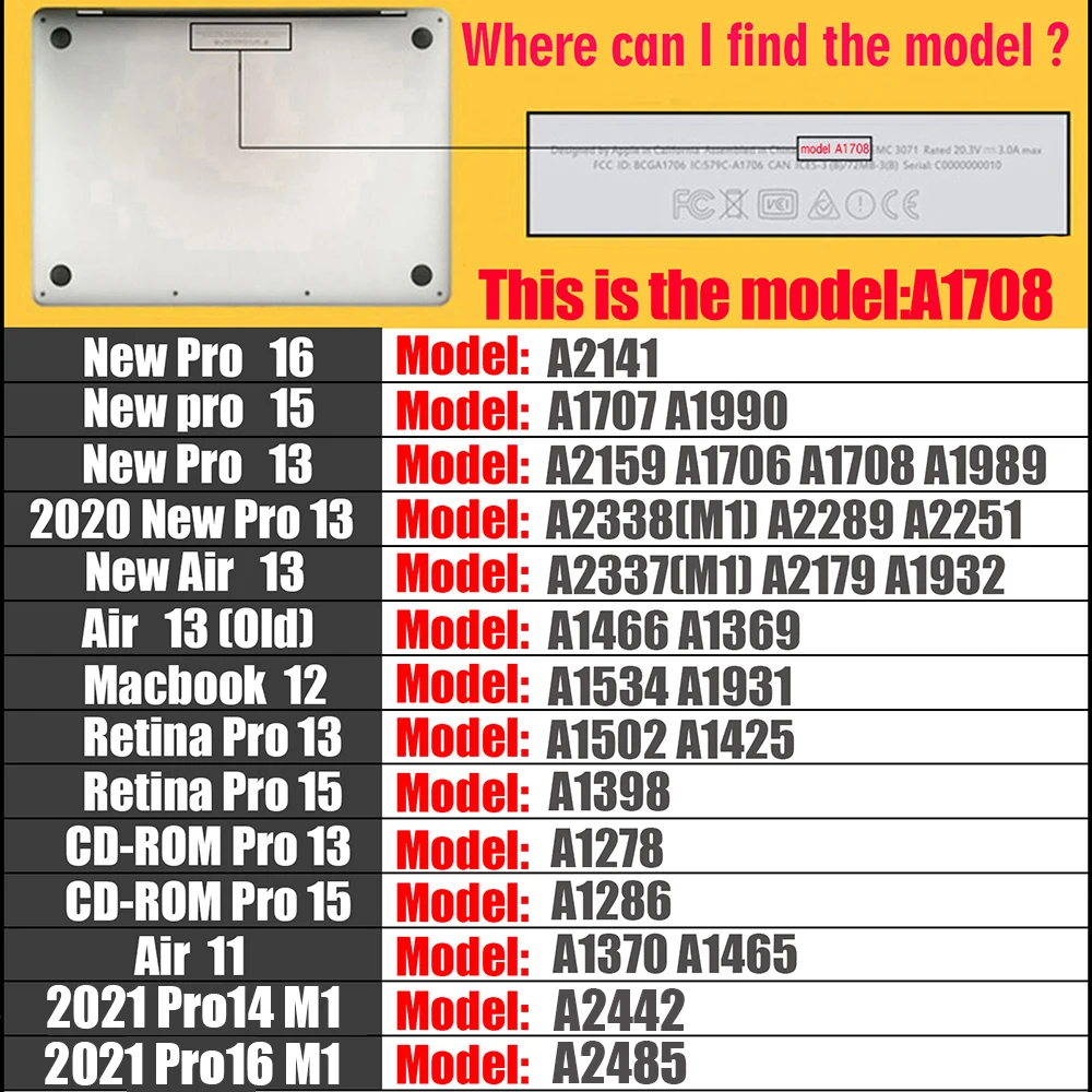 Чехол для клавиатуры Macbook Air 13 11 Pro 14/16 M1 Touch Bar 15 12 Retina силиконовый защитный чехол A2179