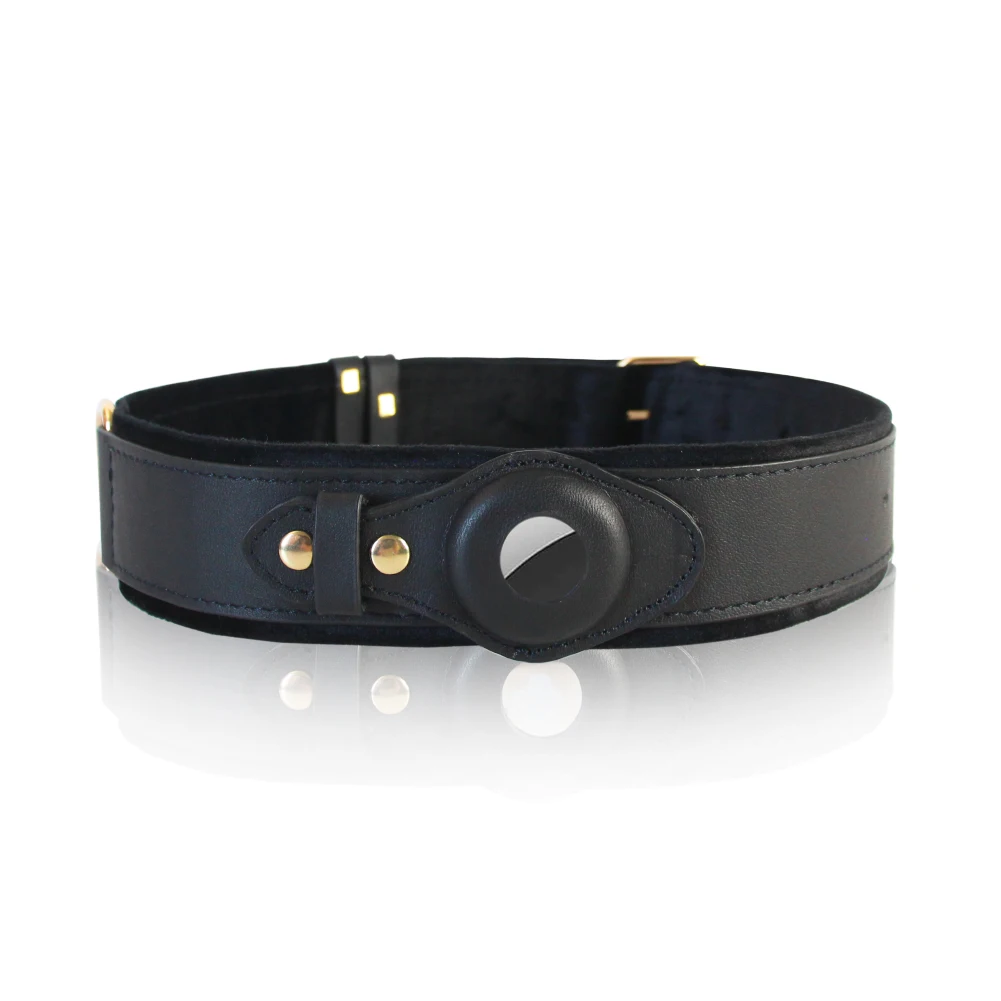 

Dog Collar Compatible with Apple Airtag Cat Collar Air Tag Holder-Black Pet Collar with Airtag Case