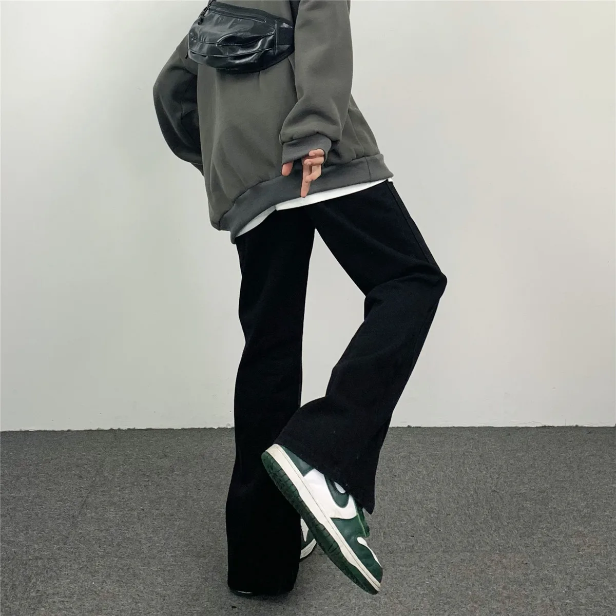 JEAN MAN Hip Hop Street Design Slit Straight Women's Jeans High Street Jeans Men's Loose Jeans Street Pants Y2k Pants Casual