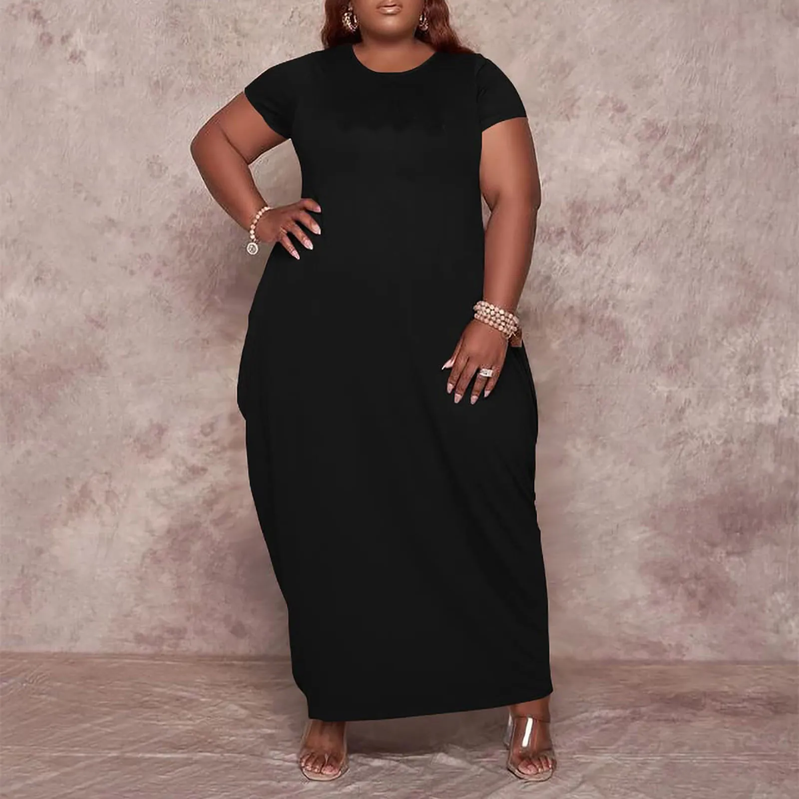 

Летние однотонные платья с коротким рукавом для женщин 2022 летние свободные повседневные платья 5XL одежда для женщин Vestidos De Verano Mujer