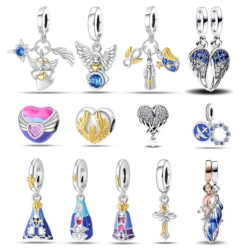 Женский браслет с подвеской-крестом из серебра 925 пробы