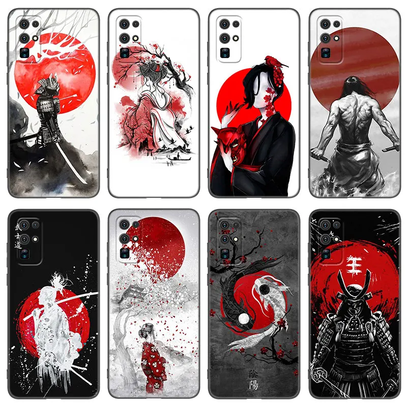 Anime Japanese Red Sun Phone Case For Huawei Honor 7A 8A 9X 20 Pro 10X Lite 7S 8C 8S 8X 9A 9C 10i 20E 20i 20S 30i Black Cover