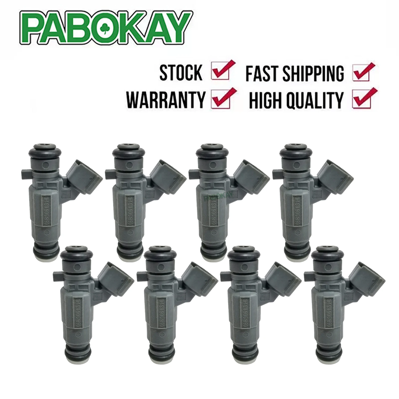 

8 pieces x For Audi S4 A6 A8 Quattro 2004-09 VW Phaeton 2004-06 4.2L V8 Fuel Injector 0280156180 079133551B