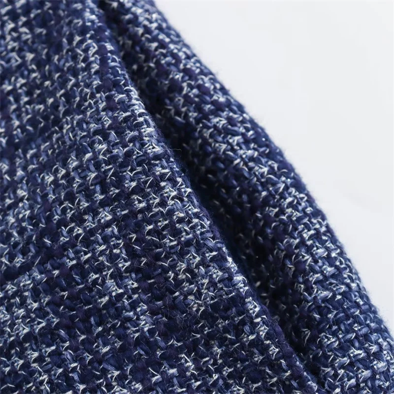 Осенний Новый женский твидовый короткий костюм KEYANKETIAN с текстурой потертая