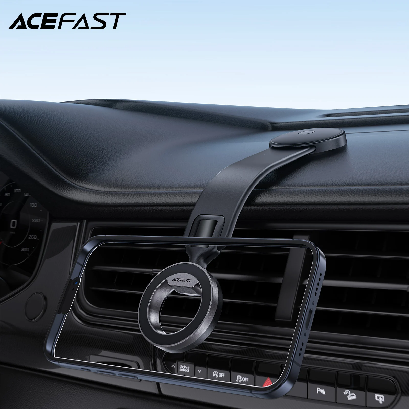 ACEFAST Магнитный автомобильный держатель для телефона iPhone 12/13/14/15/16 серии вращение