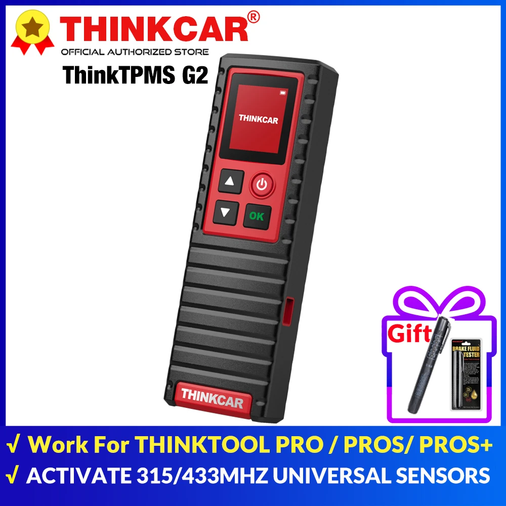 

THINKCAR TPMS Relearn Tool THINKTPMS G2 Activate 315/433MHz Sensors Unlimited Programming Tool Work for THINKTOOL Mini PRO PROS