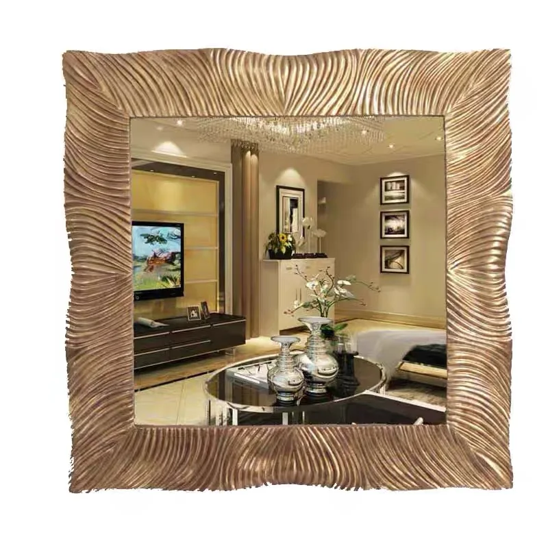 

Европейское Ретро креативное зеркало из смолы, настенное зеркало, зеркало для ванной комнаты, украшение для гостиной