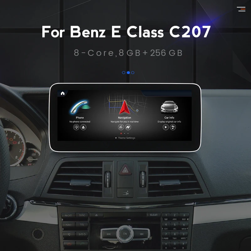 Автомобильная магнитола на Android 12 для MERCEDES BENZ E Class W207 C207 A207 2009-2016 с навигационным