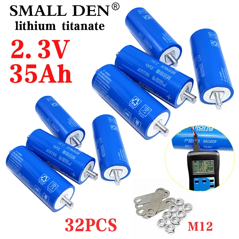 

32PCS 2.3V 35Ah Lithium Titanate LTO Silver Dragon Battery 66160 10C 350A High Discharge 12V Low Temperature Resistant Battery