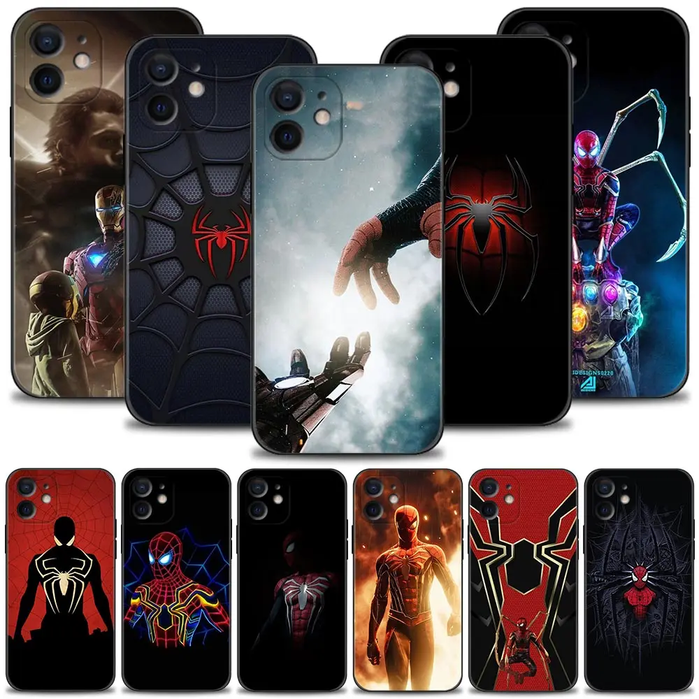 

Phone Case For iPhone 13 12 11 Pro Max 13 12 Mini Cover X XR XS Max 8 7 6 Plus SE Funda Marvel Cool Hero Spider Man And Deadpool