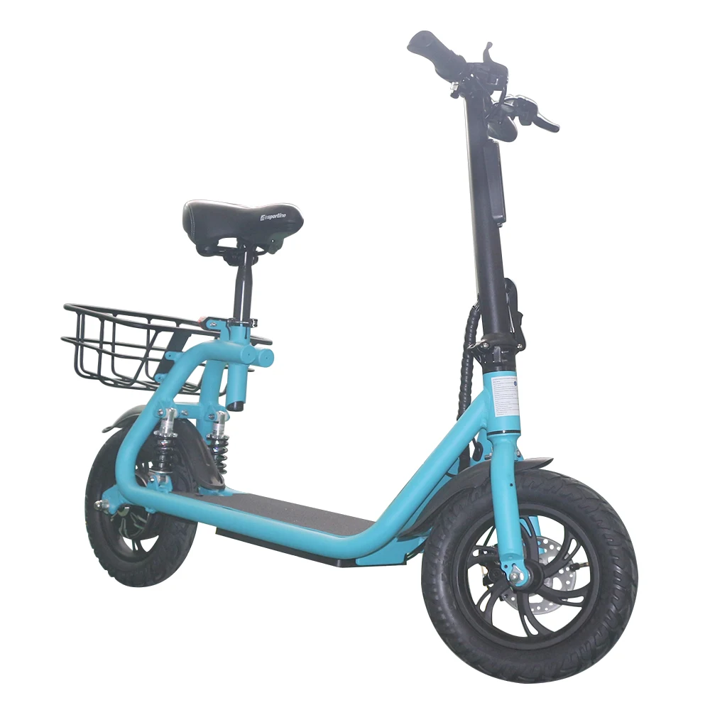 ESWING Adult Wholesale 12 Inch 500W One Seat Basket Suspension Electric Scooter for Elderly