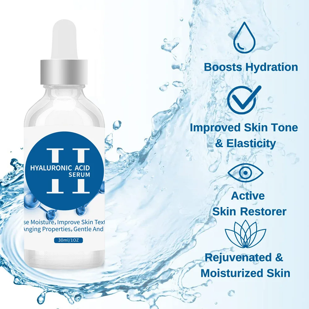 

Hyaluronic Acid Moisturizing Serum Shrink Pores Oil Control Face Essence Whitening Brighten Wrinkle Remover Firming Skin Care