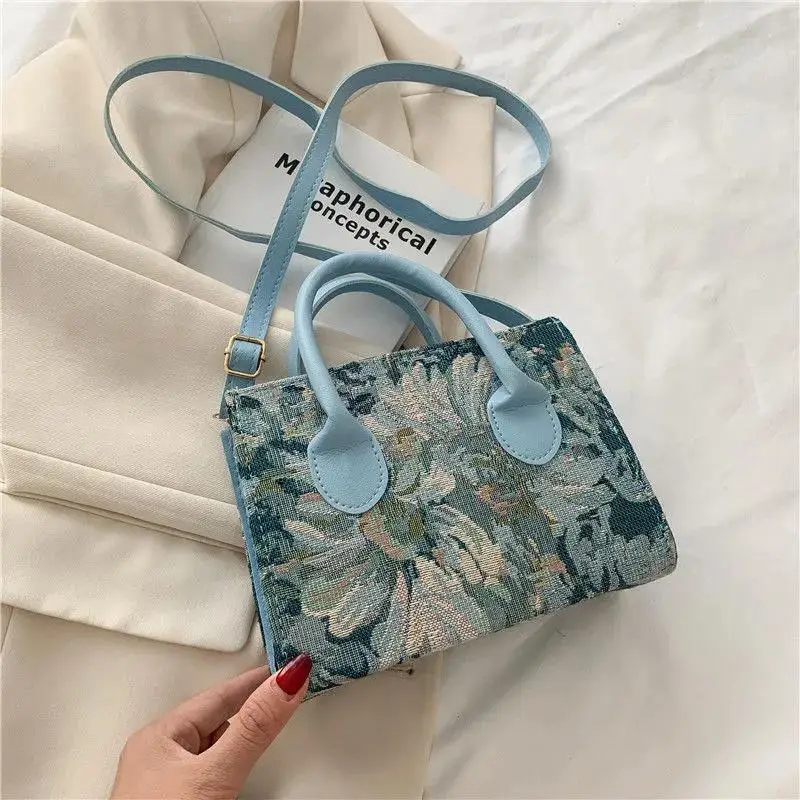 

Luxury Brand Design Niche Oil Painting Bag Female 2021 Summer New Trend Large-capacity Wild Shoulder Messenger Bag Portable Tote
