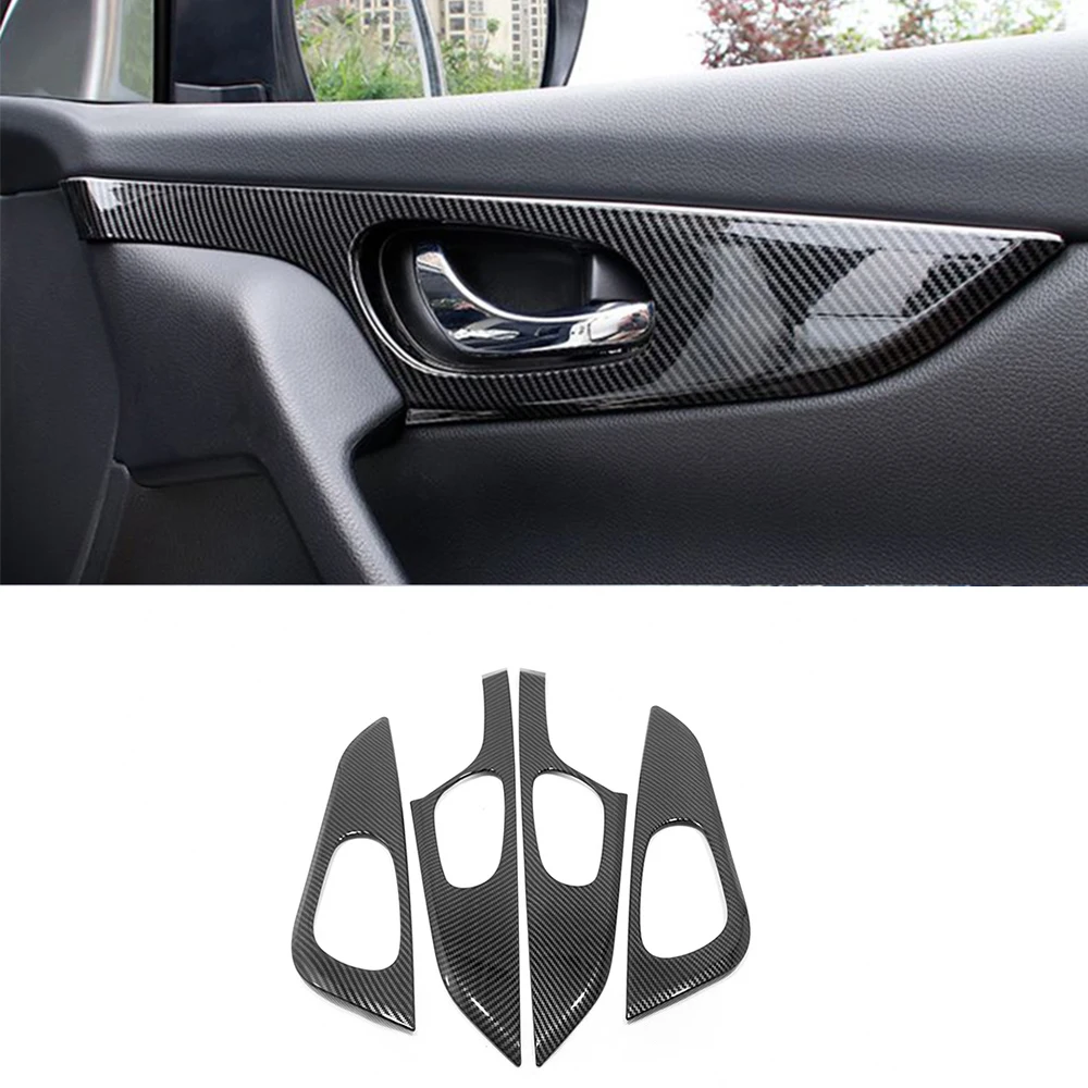 

ABS карбон/матовый для Nissan Qashqai J11 2014-2020, аксессуары для интерьера, внутренняя дверь автомобиля, защитная рамка для чаши, накладка, стиль