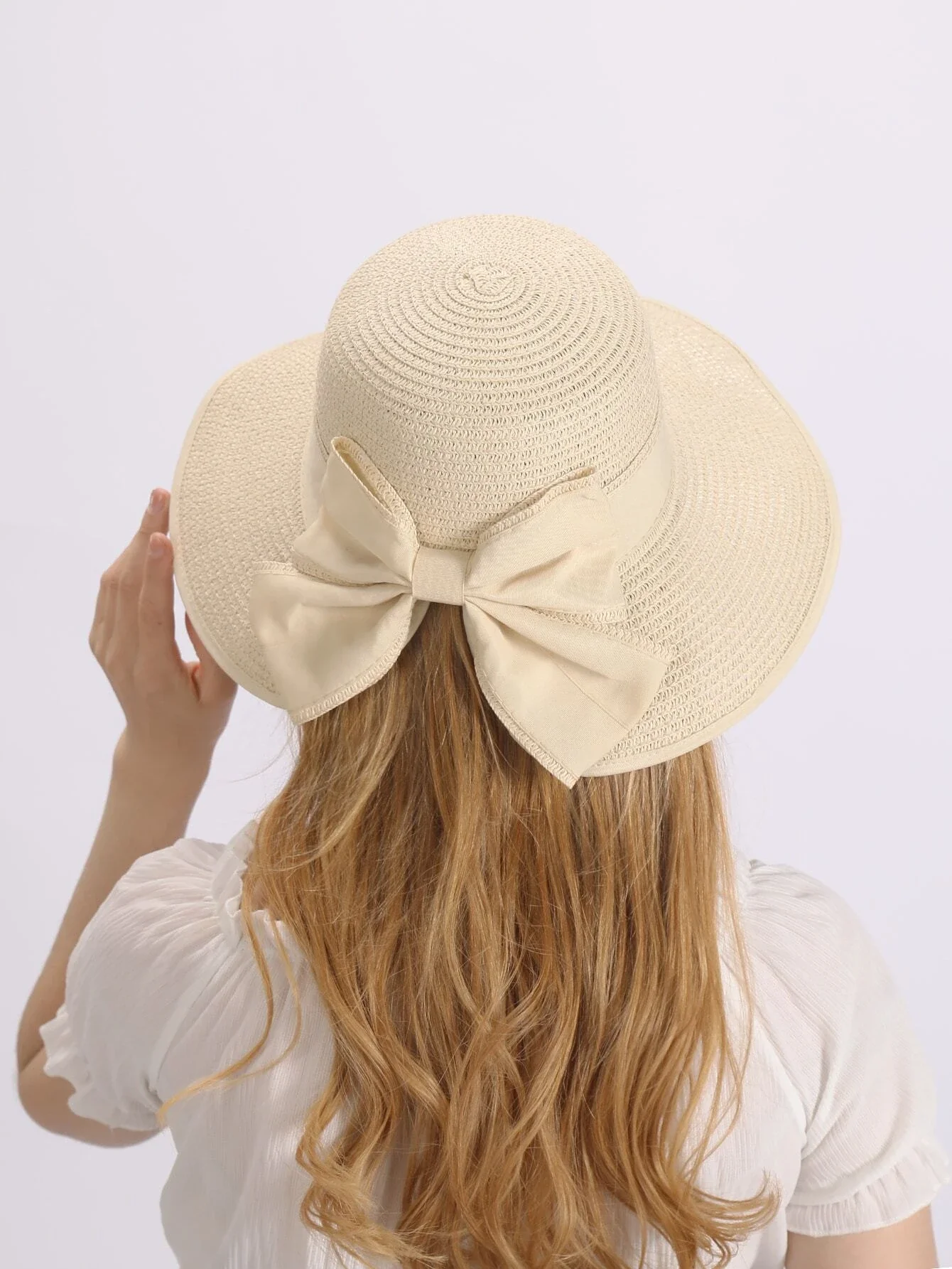 

Bow Decor Straw Hat