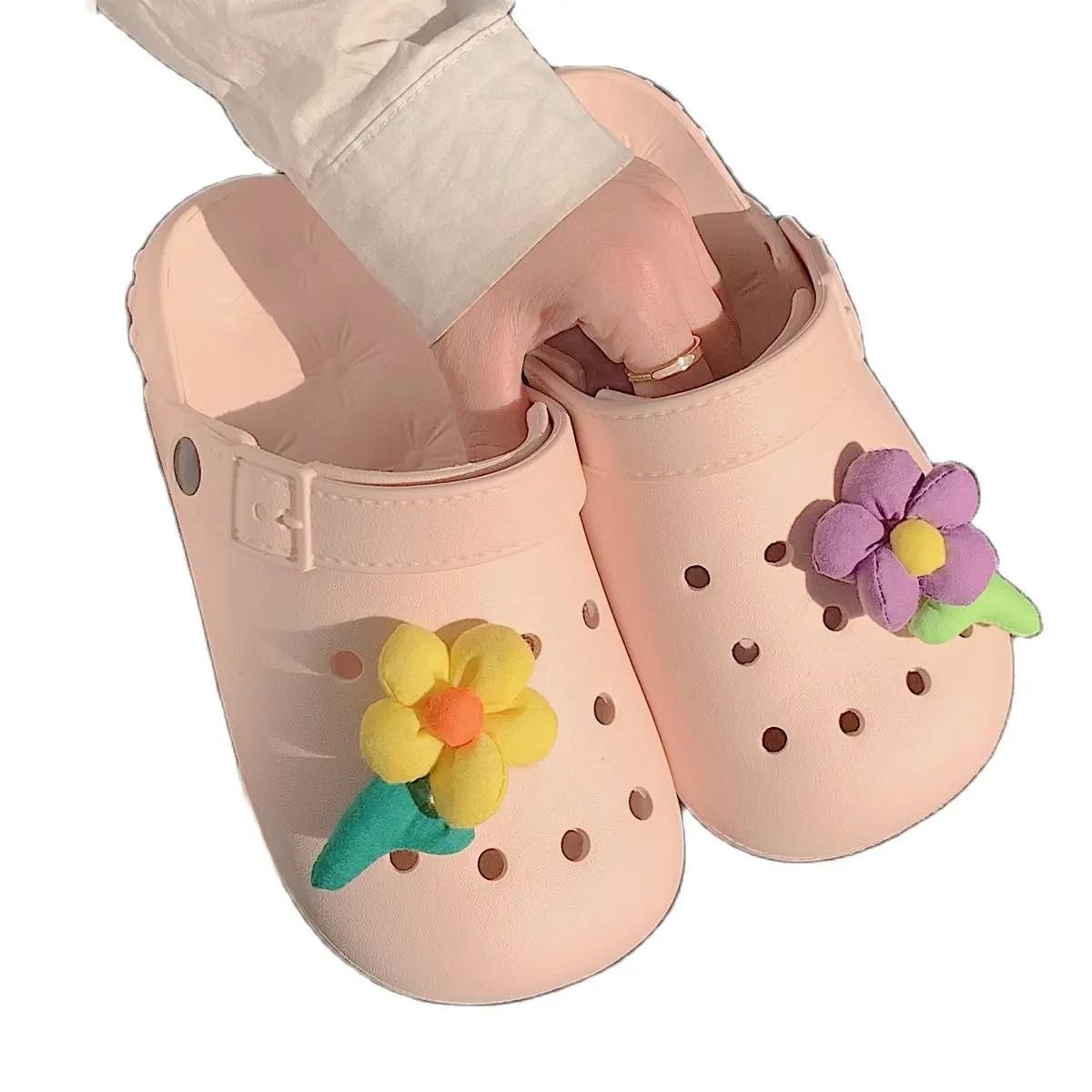 

Женские летние туфли A688csddx с цветочным принтом и мягкой подошвой