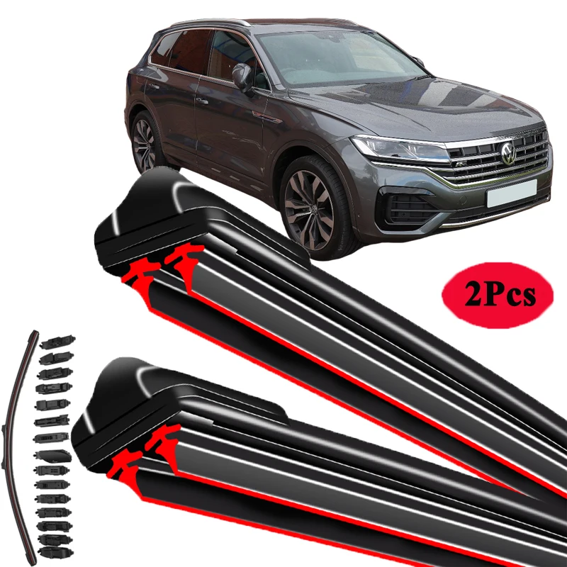 

Двойного резинового стеклоочистителя для Volkswagen VW Touareg SUV 7LA 7L6 7L7 7P5 7P6 CR7 2002 2005 2008 2010 2012 2018 2019 2022