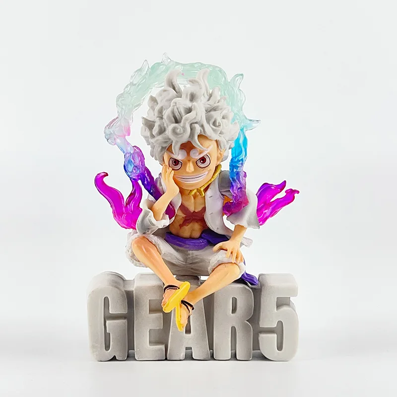 Новинка 9 см мини One Piece Y z Luffy Gear 5 фигурка Ника статуя аниме Статуэтка из ПВХ