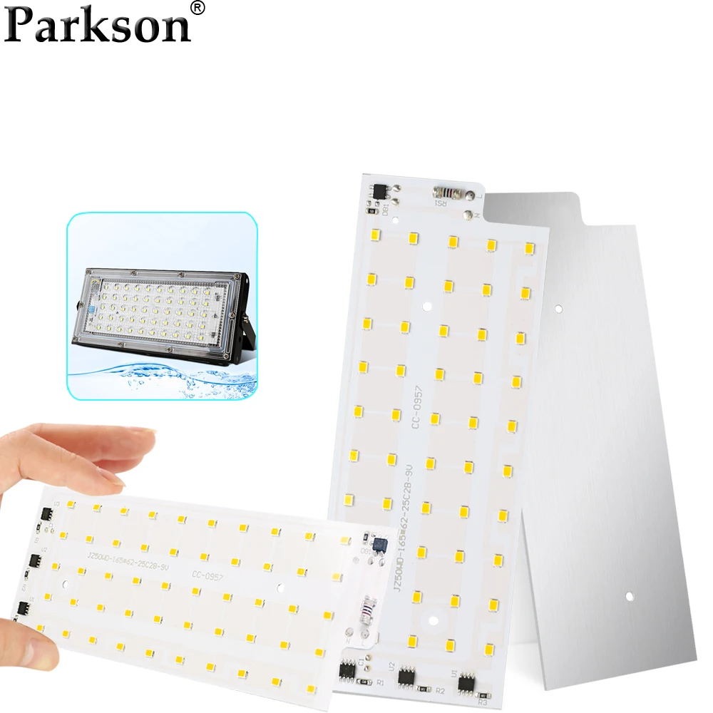 

50W LED Chip AC 220V SMD 2835 LED Flood Light Cold/Warm White Floodlight Spotlight Beads Landscape LED Street Lamp Garden Lights