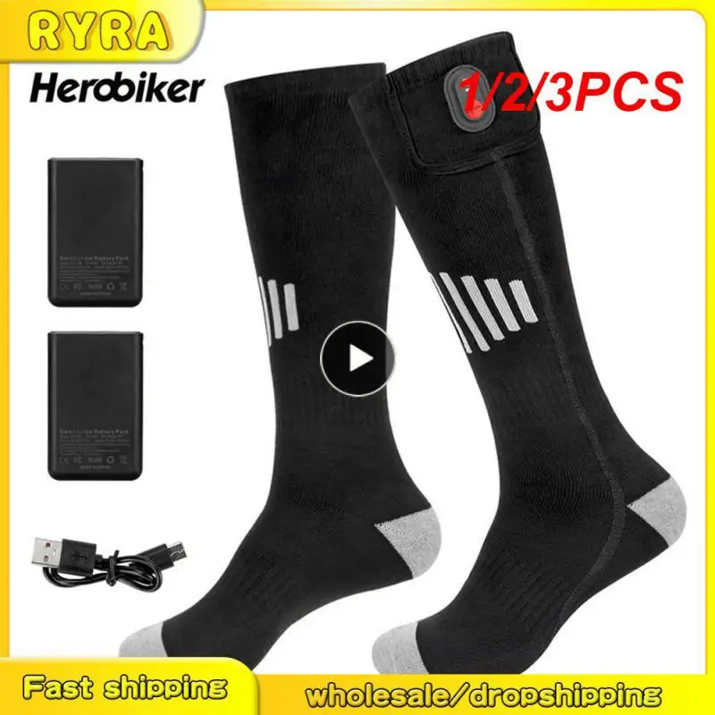

1/2/3PCS Heated Socks Winter Warmth 5000mAh USB Rechargeable 65℃ Heating Socks Motorcycle Outdoor Heated Boots Snowmobile Skiing