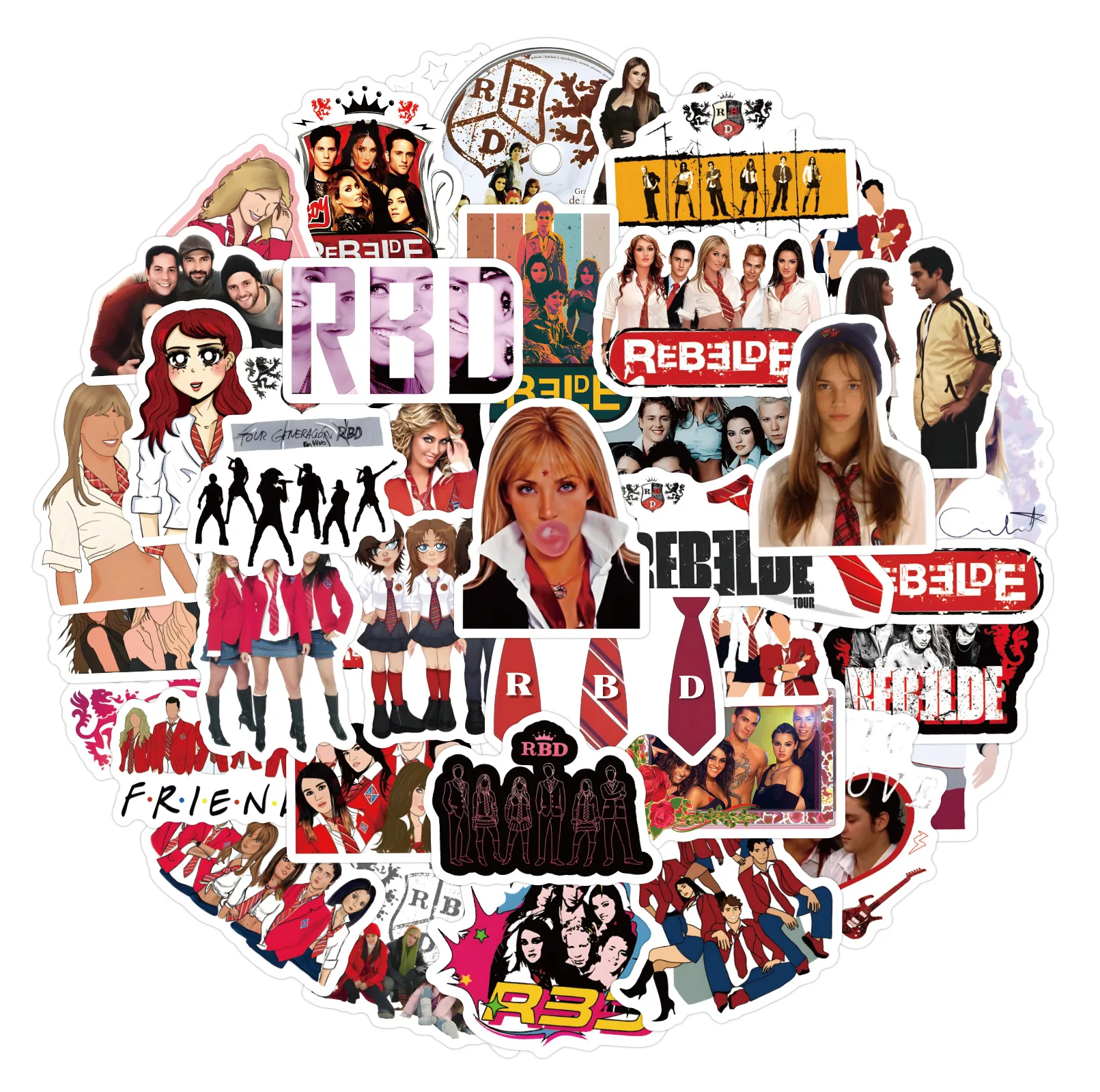 10/30/50/110 шт. RBD музыкальная группа наклейки Rebelde скрапбук Чемодан ноутбук гитара