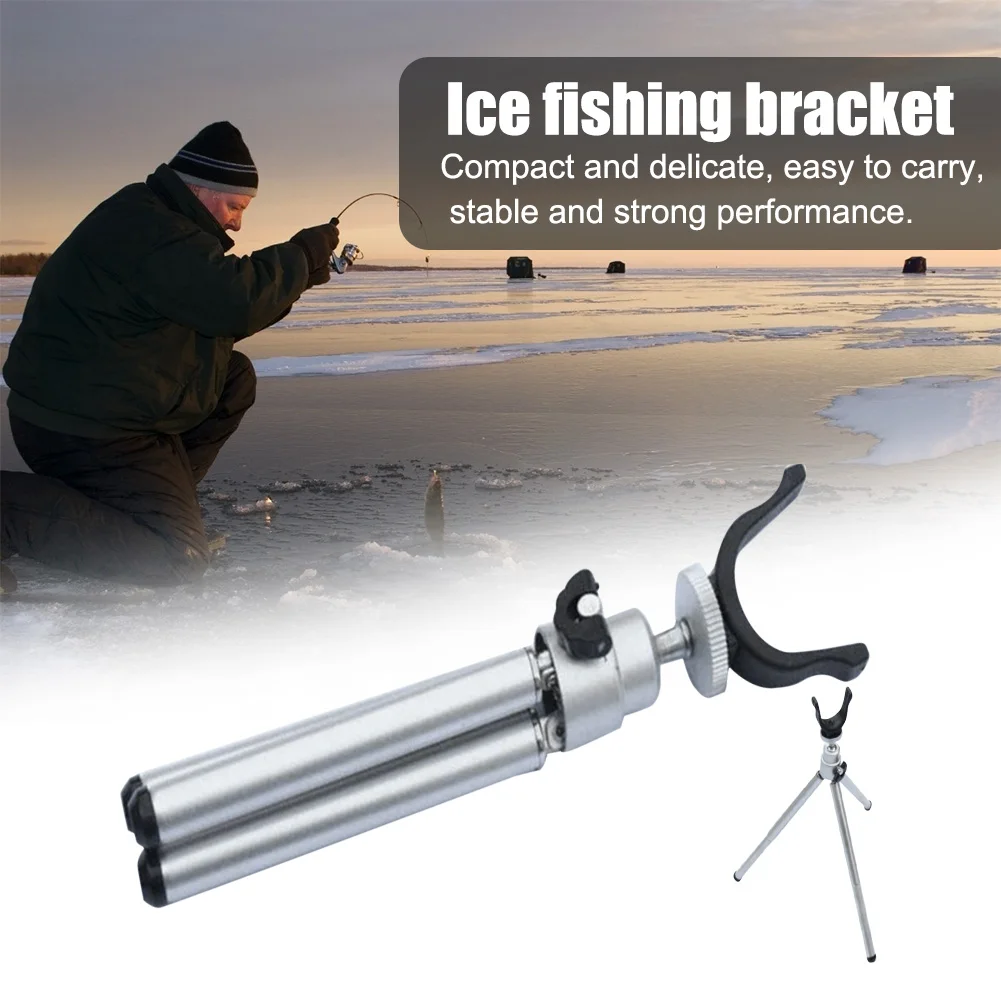 

Подставка для удочки из алюминиевого сплава, держатель для подледной удочки, кронштейн для удочки эластичной длины, портативный мини-держатель для зимних снастей, инструменты