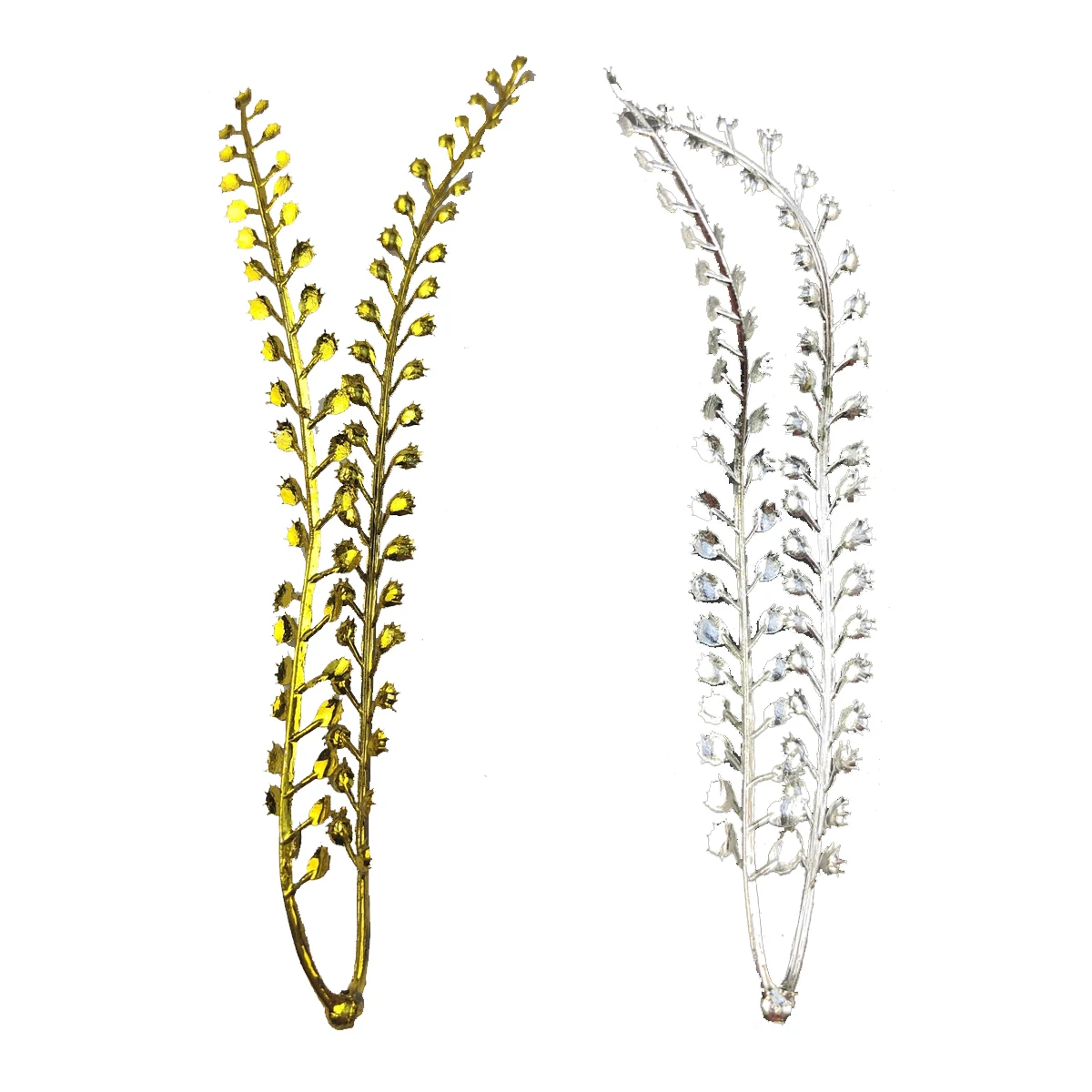 

10Pcs Artificial Gold Silver Centipede Vases Grass Wall Plants Wedding Bride Flower For Home Party Room Decoration Accessories