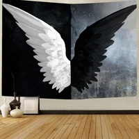 large angel wings tapestry hippie wall hanging psychedelic feather occult tapestry background art wall hanging carpet table clot