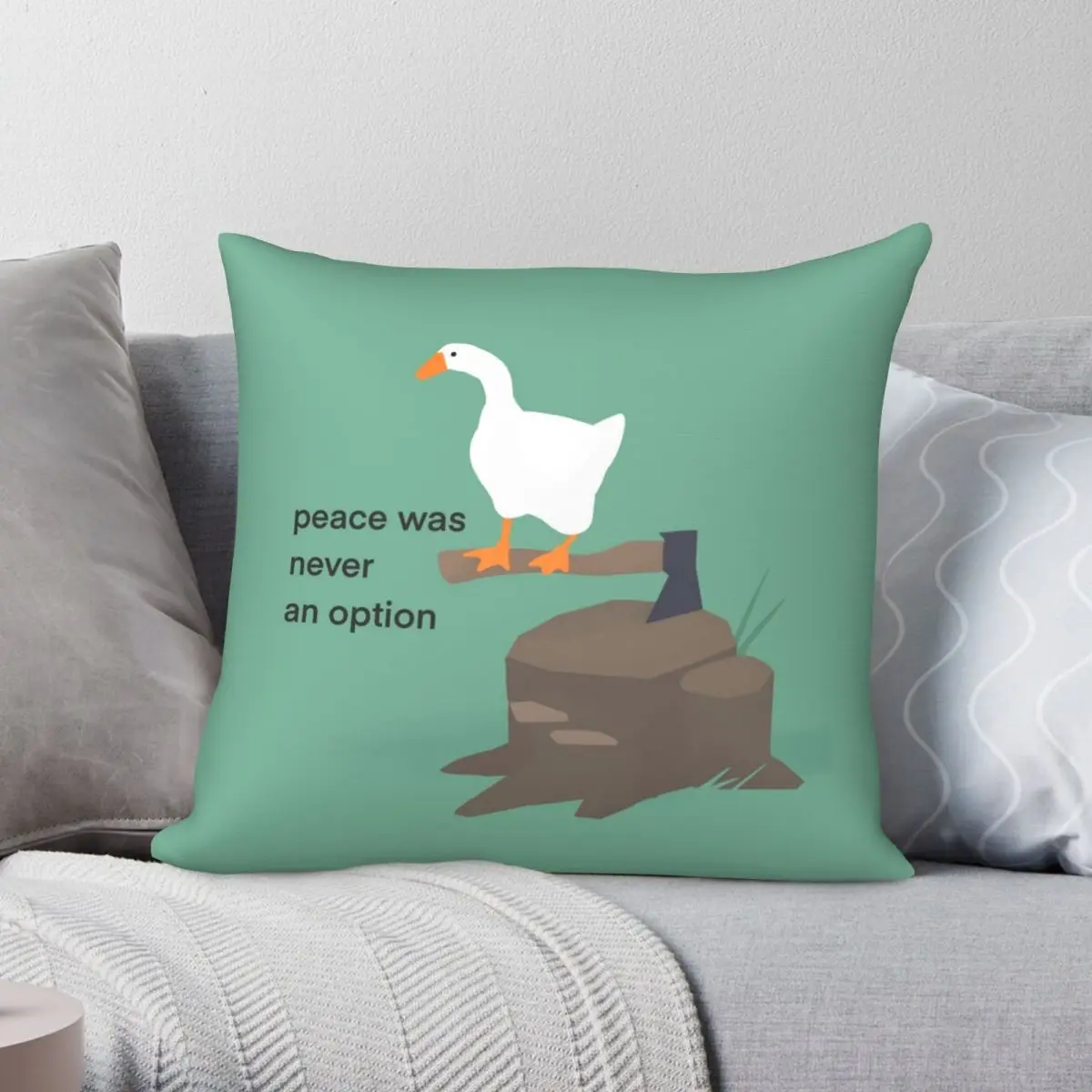 

Чехол для подушки Peace Was Never An Option, полиэстеровый льняной бархатный креативный декоративный чехол на молнии для диванной подушки
