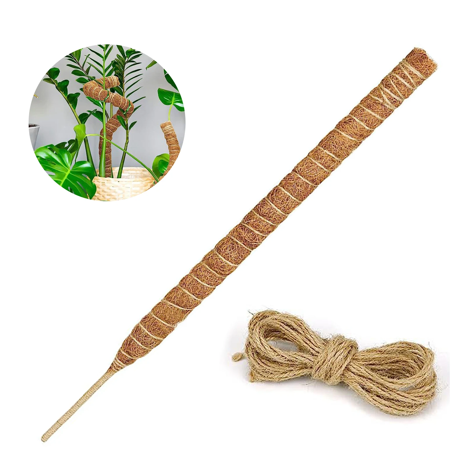 

Moss Pole Grow Upwards Easy Install Creepers Bendable Stick Garden Stakes Plant Support Coconut Coir For Monstera Indoor Outdoor