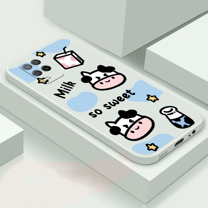 

For OPPO REALME 8 REALME 8 5G Soft Case TPU Silicone Phone Shell Cow Spot Back Cover Phone Case Cut Cartoon Case