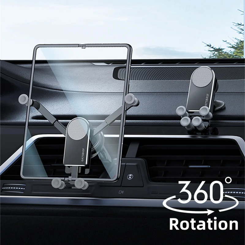

Gravity Car Phone Holder Stand Retractable Luxury Metal Bracket For Samsung Galaxy Z Fold 3 5G Holder Tablet GPS Mount in Car