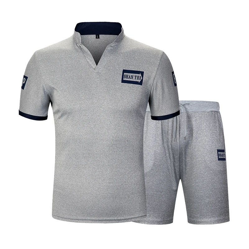 Summer Men's Sportswear Sets Short Sleeve Casual Tracksuit Men T Shirts+Sport Shorts Suit Male Fitness Clothing Mens Set Joggers